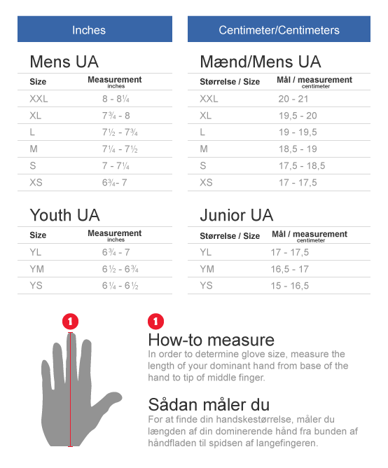 Under Armour size chart